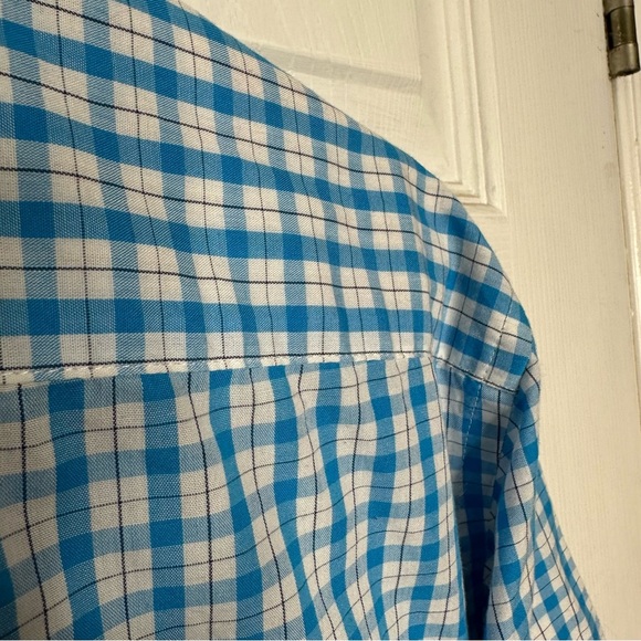 Van Heusen Originals Shirt Button-Down Blue & White Size Large - Picture 15 of 16